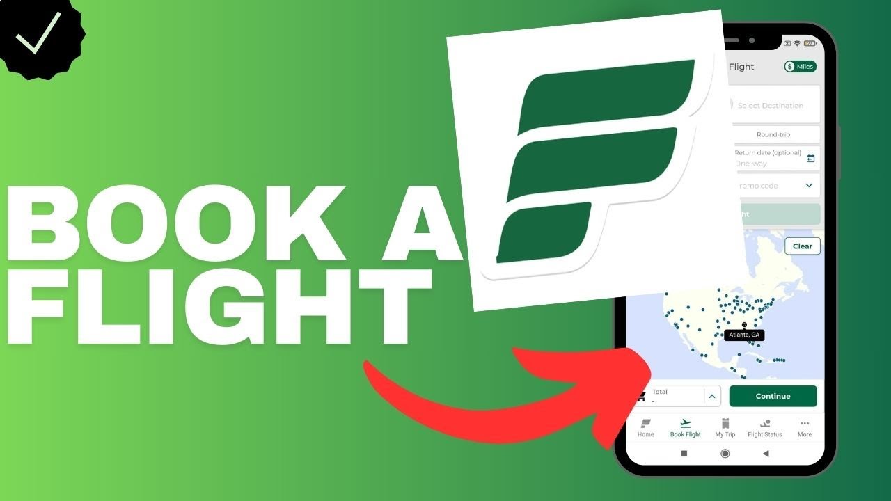 How to book a flight in the Frontier Airlines app?