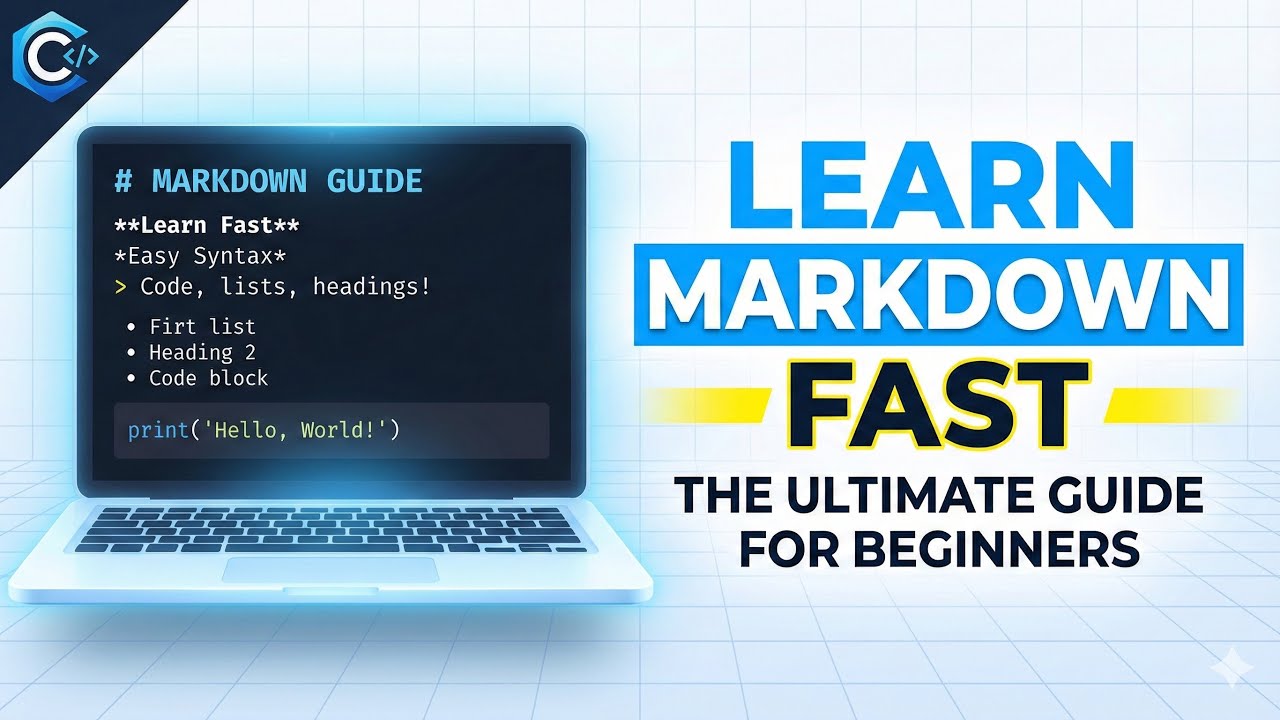 Markdown Tutorial for Beginners | Markdown Basics Explained | Markdown Crash Course | MD Guide 2026