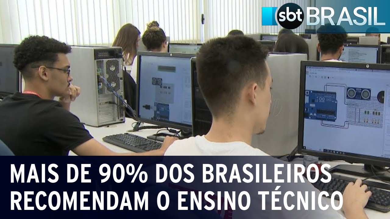 Ensino t&eacute;cnico &eacute; recomendado por mais de 90% dos brasileiros | SBT Brasil (01/05/23)