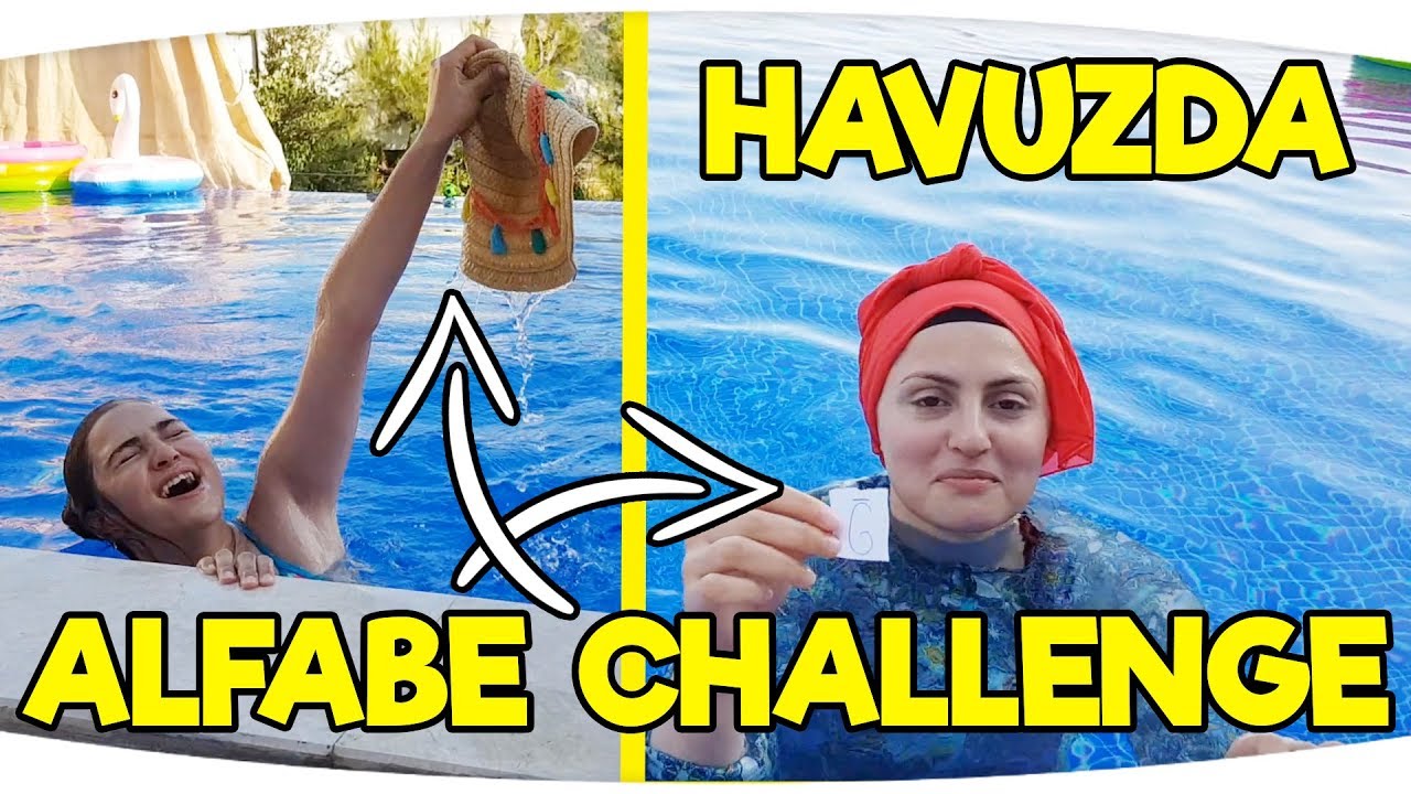 VİLLA 'daki HAVUZ 'da ALFABE EŞYA BULMA OYUNU | YAZ TATİLİMİZ 2019 | Fenomen Tv Yaz, Tatil, Havuz