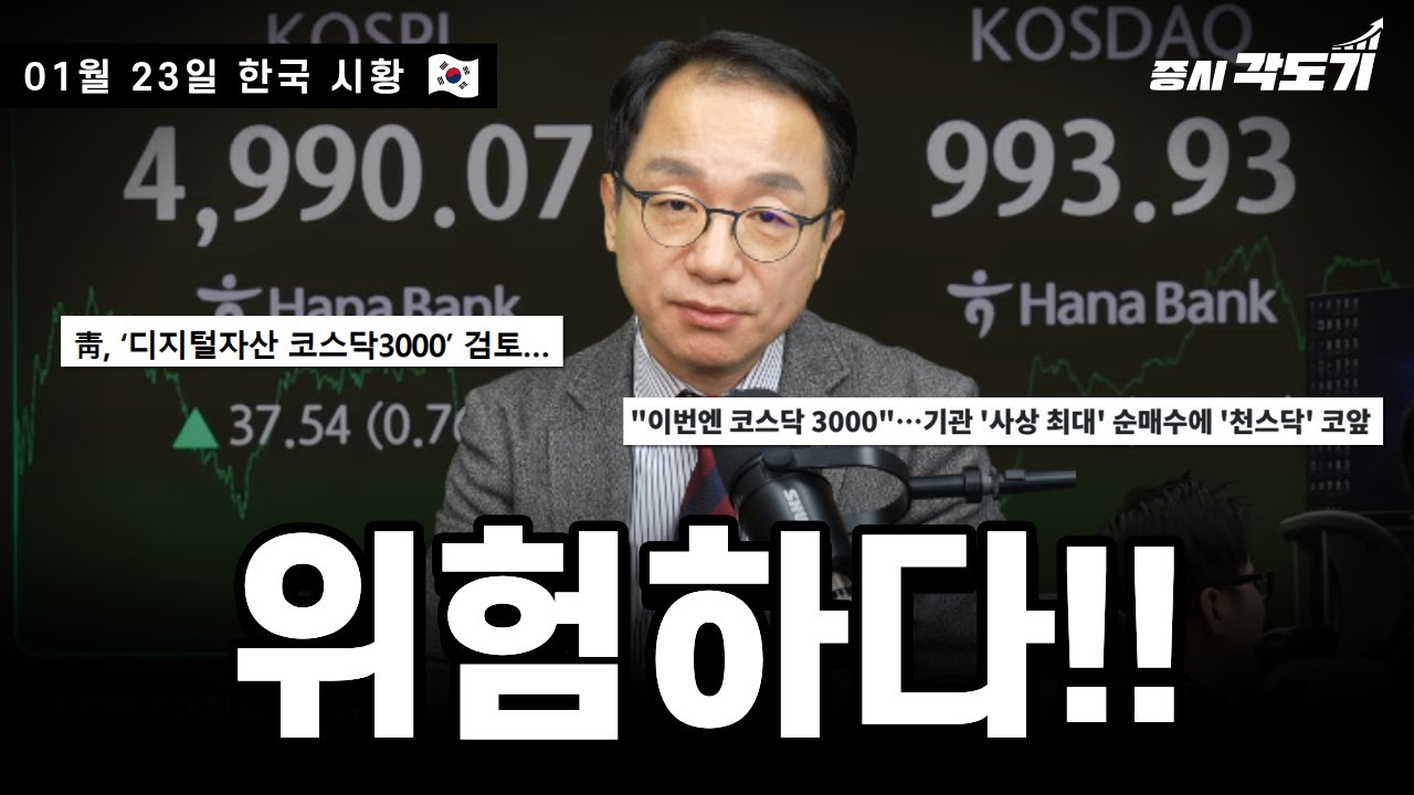 [1월 23일 금요일 한국시황] 코스닥 3천 포인트?!