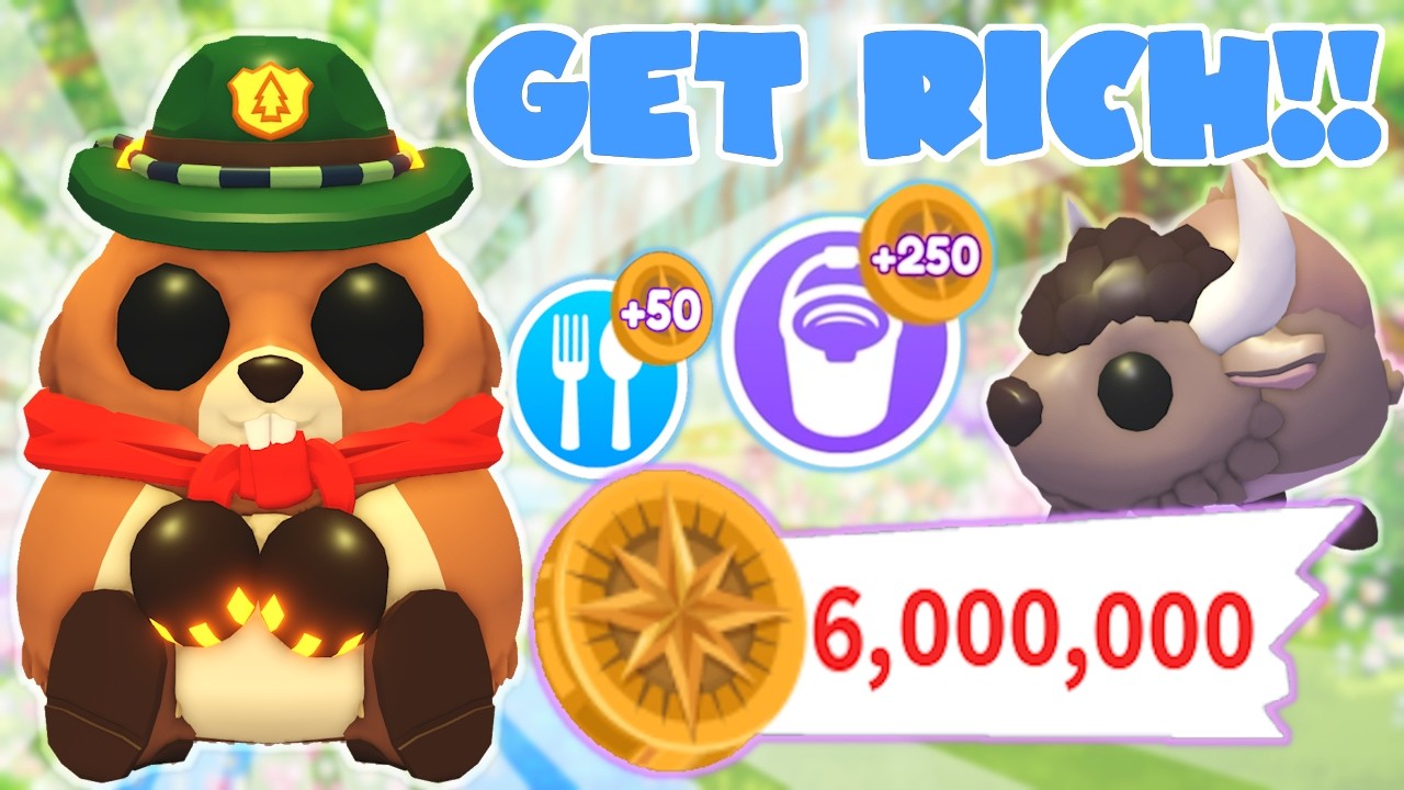 GET RICH! Get MORE Compass Coins! Summer Camp Update | Adopt Me Roblox | Riivv3r