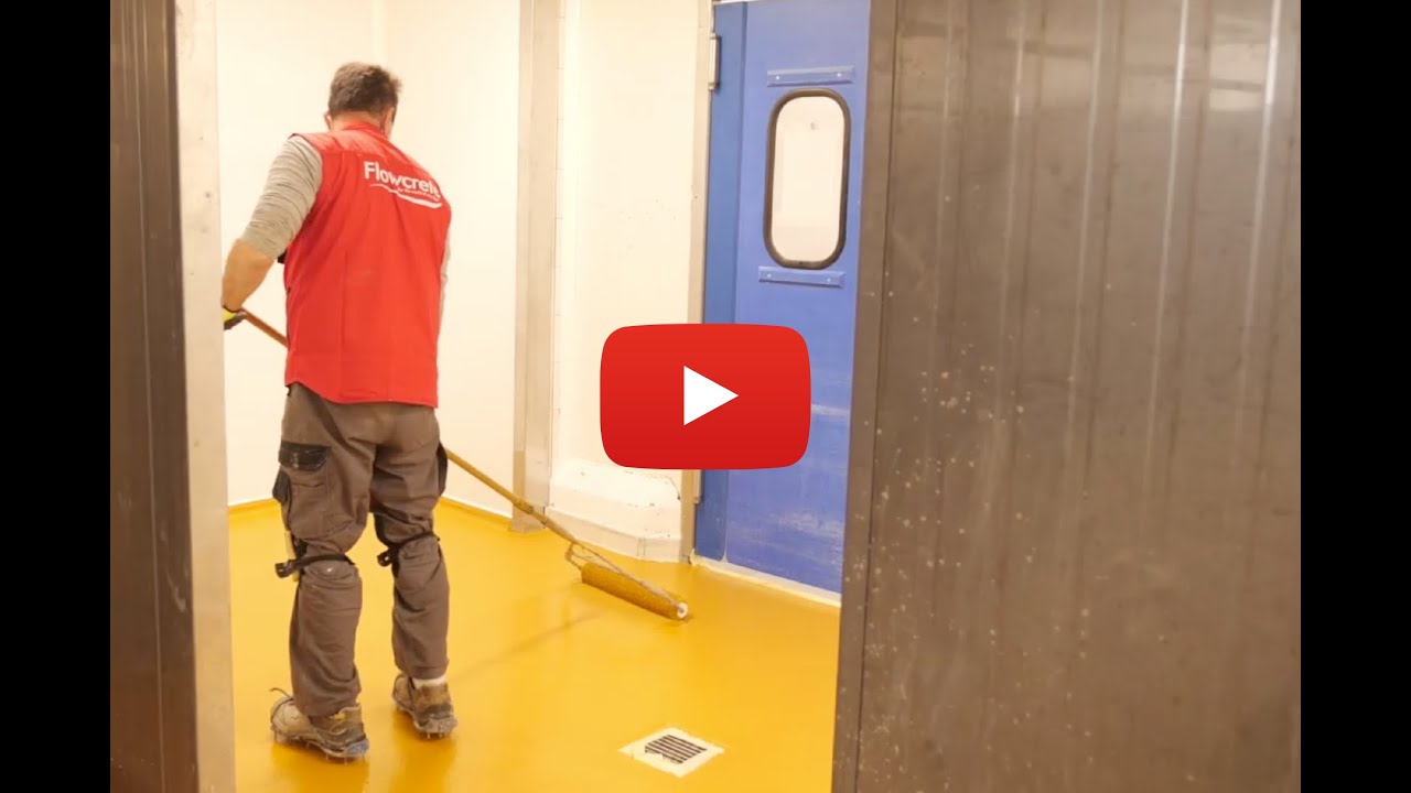 Flowcrete Poliuretano de cemento aplicación en cocina industrial