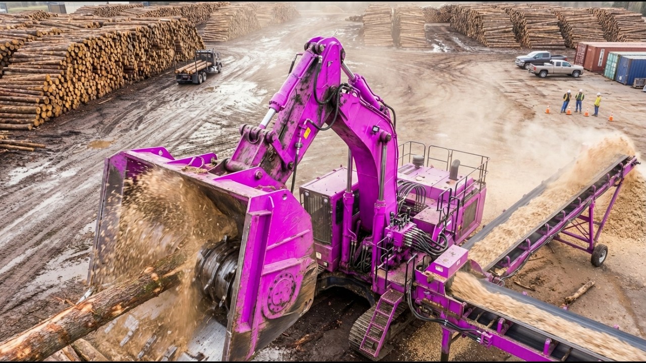 26 Minutes of Machines Working in Extreme Lumber Yards, Dangerous Cutting & Crushing