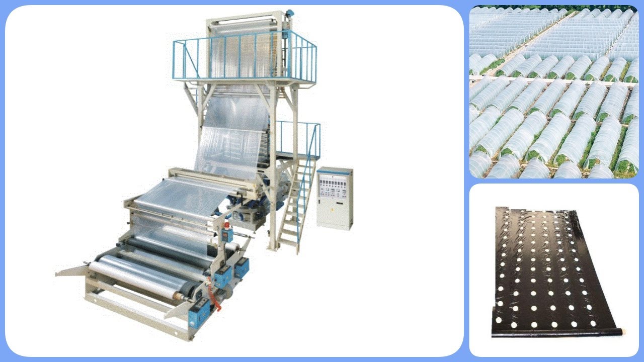 LDPE Agricultural blown film machine , 1500mm width, single thickness 0.01mm