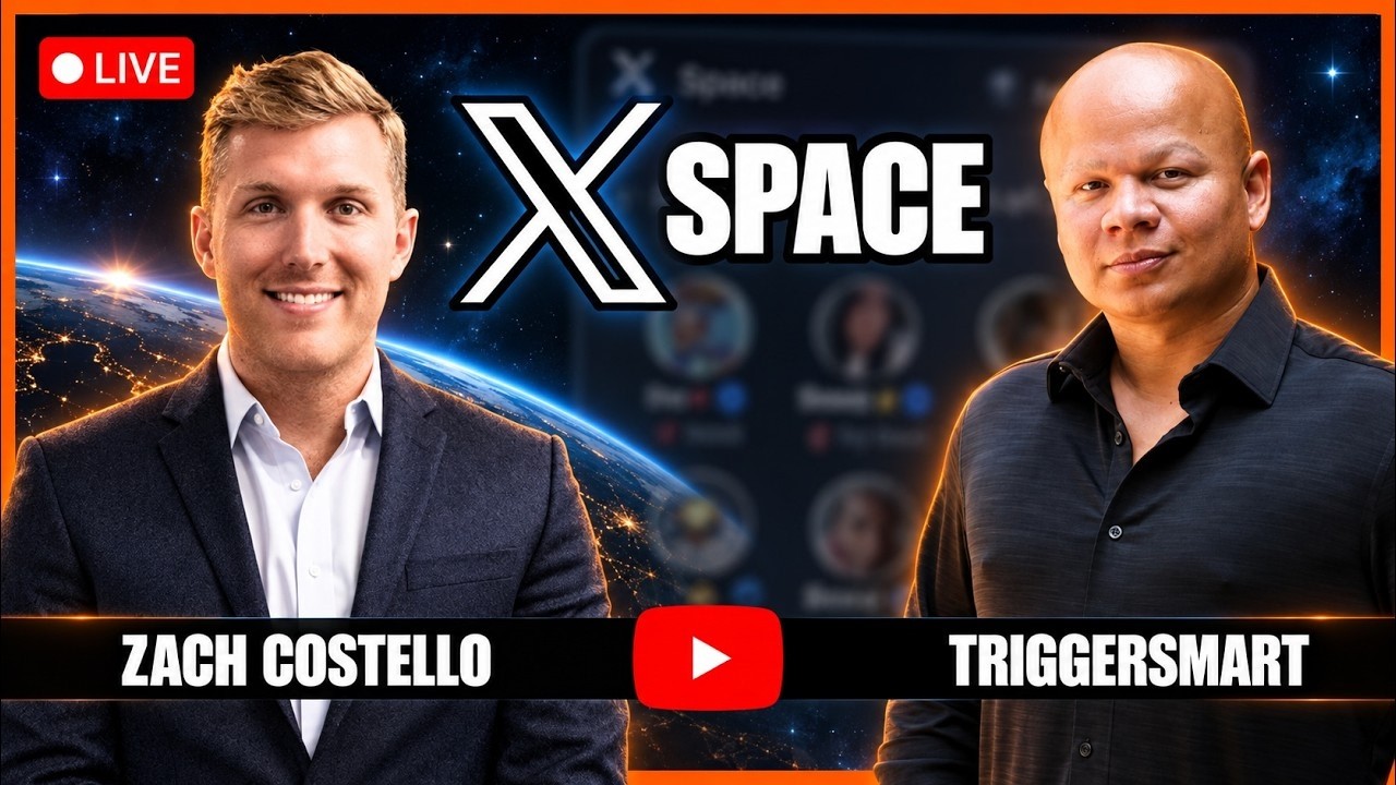 🔴 X SPACE LIVE on YouTube: TriggerSmart + Zach Costello | What's on your mind?