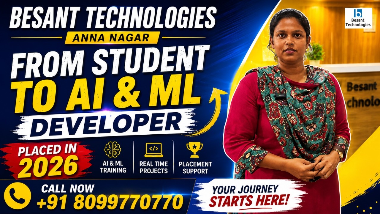 Data Science Course in Chennai | AI Developer Placement Success Story 2026 🚀 | Besant Technologies