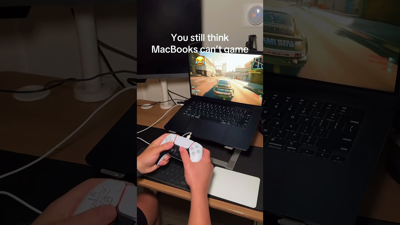 M2 MacBook Air running Cyberpunk 2077 🔥 No active cooling 🧊 #gaming #apple #cyberpunk2077