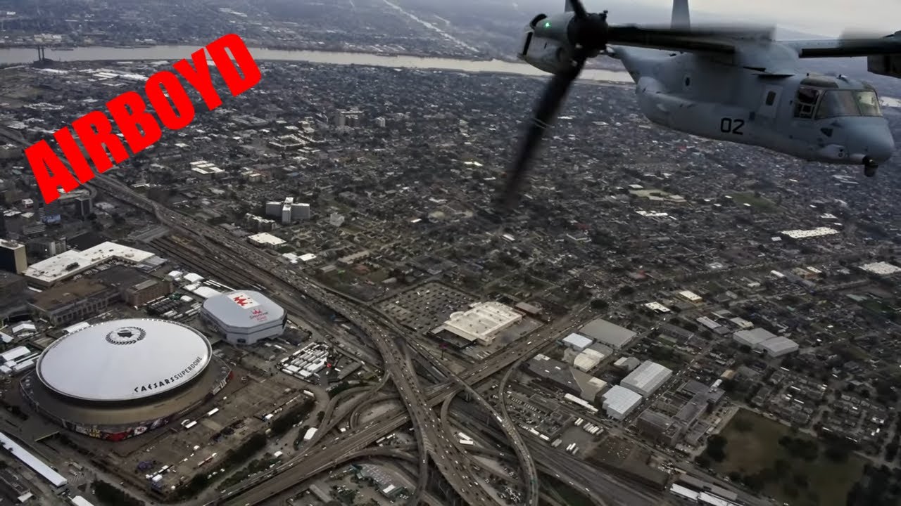 Ospreys Practice Superbowl Flyover New Orleans 2024