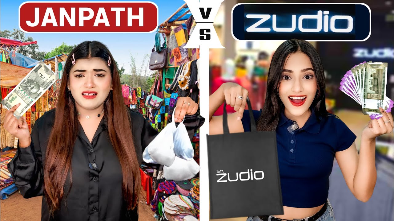 Rs 2000 At ZUDIO Vs Rs 2000 At JANPATH Challenge | Cheap Vs Expensive 🤑 | Mahjabeen Ali