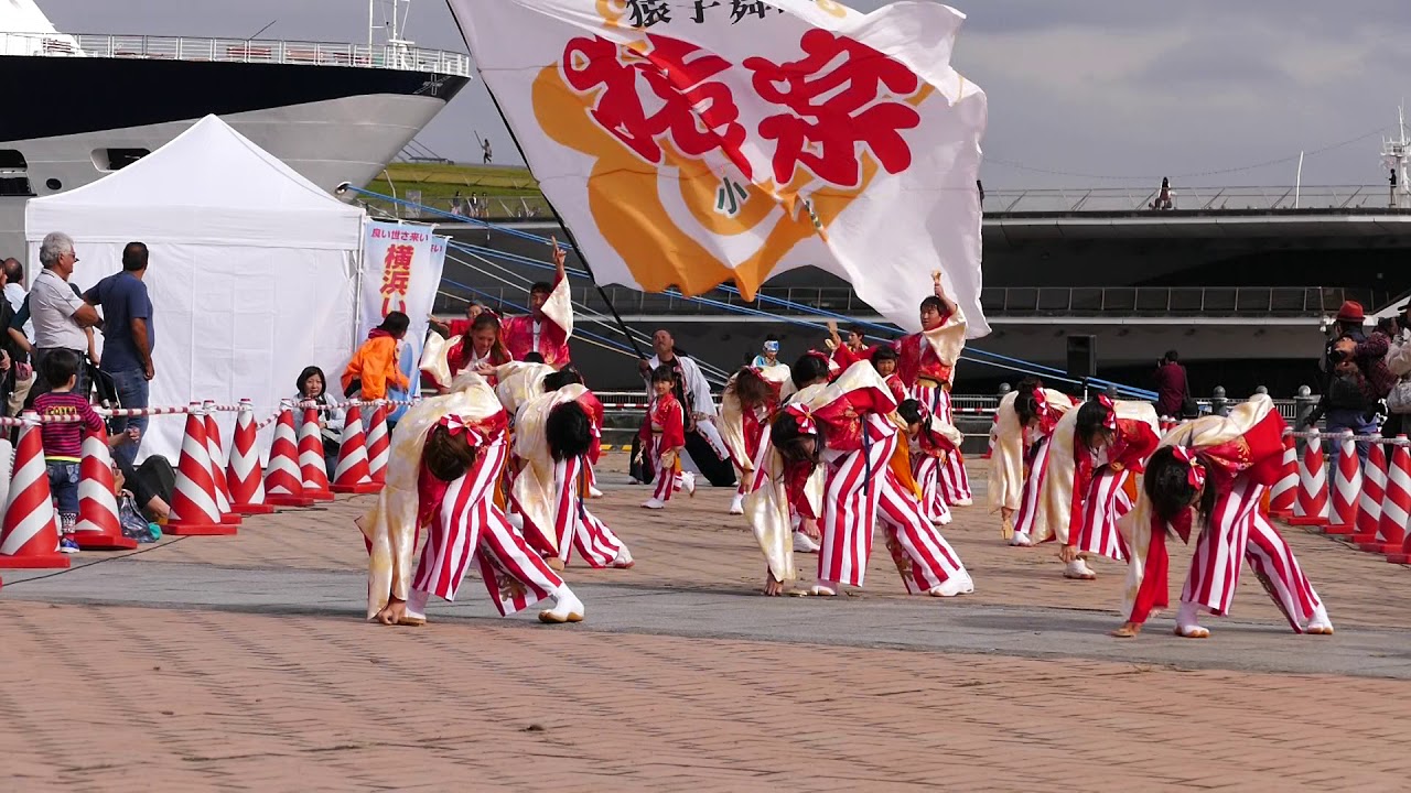 猿子舞隊 猿楽（2018横浜よさこい祭り・赤レンガパーク会場）