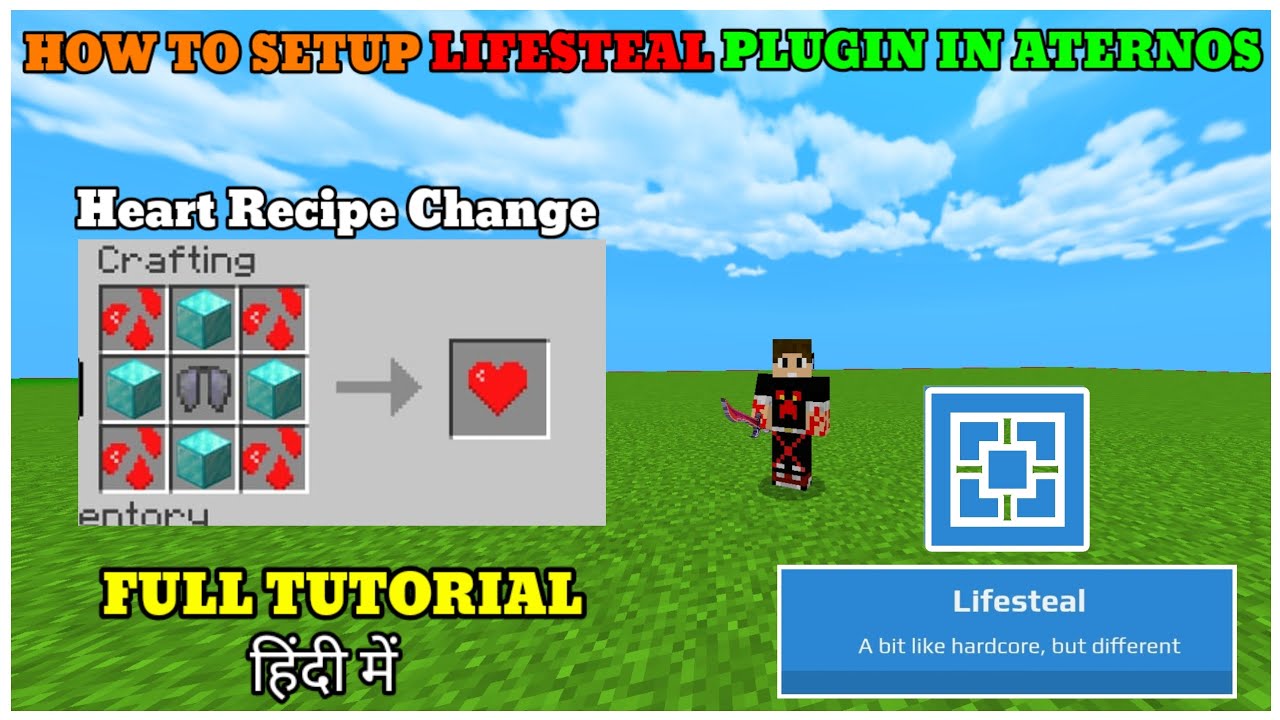 ( LIFESTEAL ) How To Setup Lifesteal Plugin Like Custom Heart ❤️ Recipe Heart Drop all cmd Tutorial🥰
