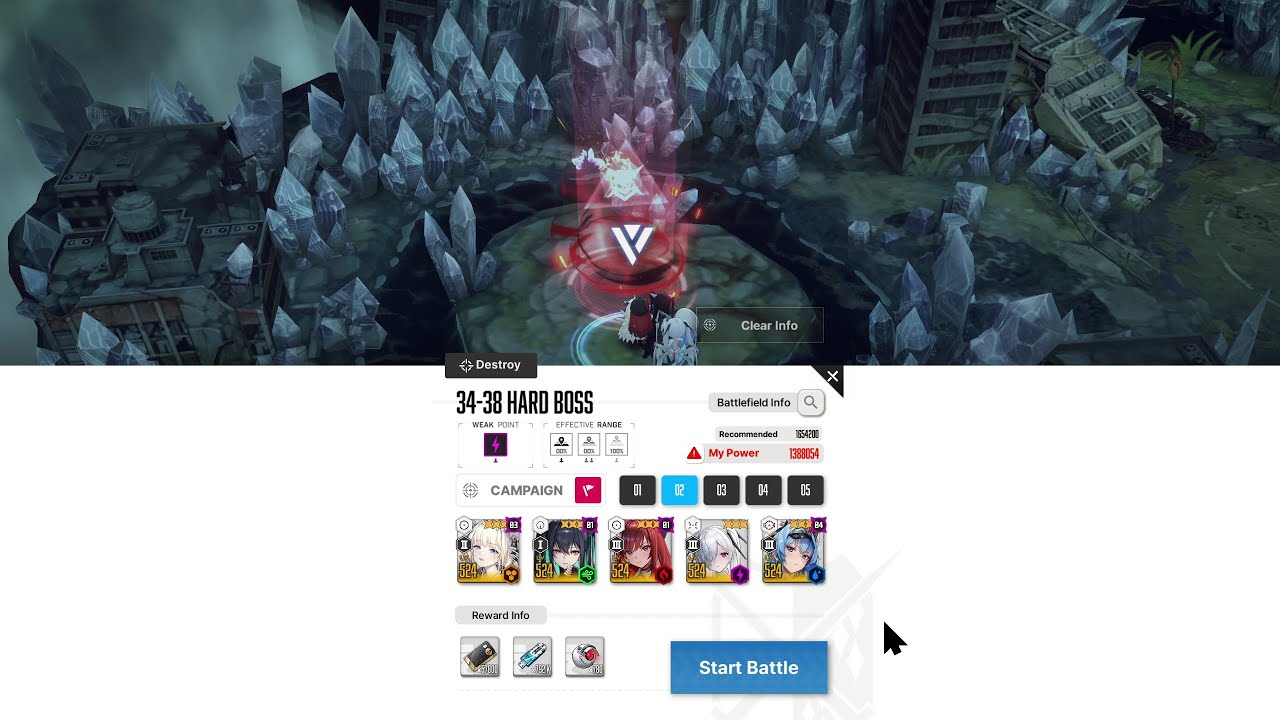 #nikke #gaming Goddess of Victory : 34-38 HARD BOSS Low skills-Underpower