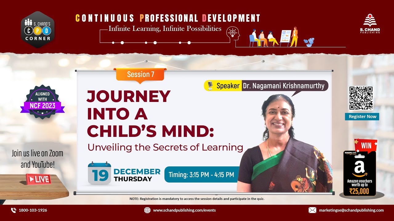 Journey into a Child’s Mind: Unveiling the Secrets of Learning | 3:15-4:15 PM | S Chand Academy