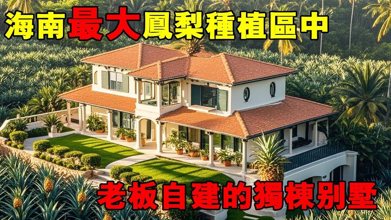 海南最大的金钻凤梨种植区丨里面竟还有规模巨大的独栋别墅丨快要成为地标建筑丨Villas in rural China【快意村夫】