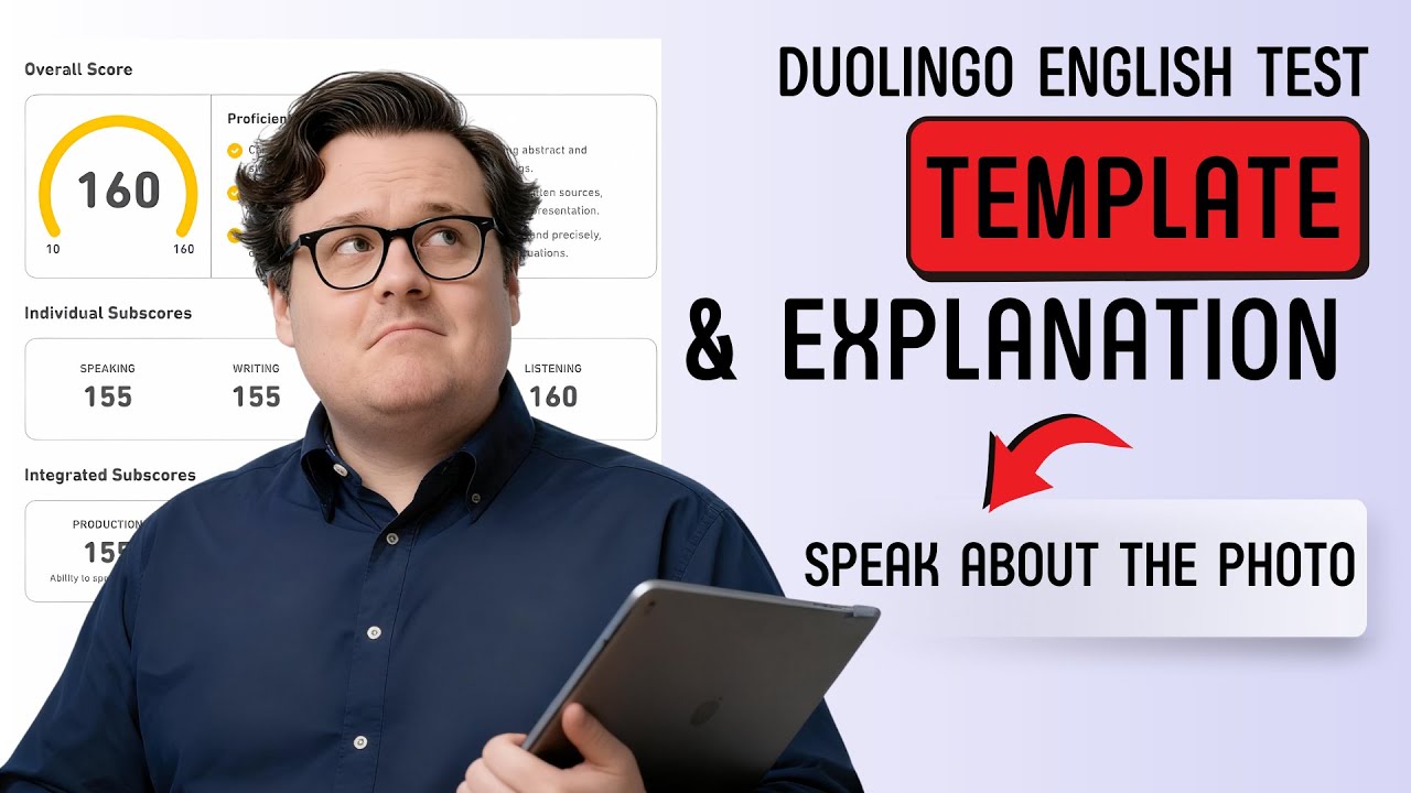 Duolingo Speak About the Photo Template & Sample Explanation #SpeakingTest #SpeakingTemplate