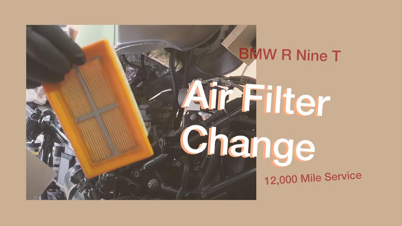 BMW R Nine T Scrambler Air Filter Change. 12,000 Mile Service