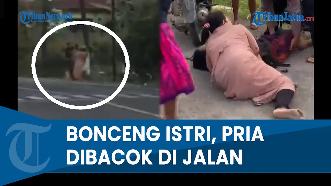 PRIA BERSIMBAH DARAH DI JALAN di Bangkalan, Dihadang dan Dibacok Saat Bonceng Istri
