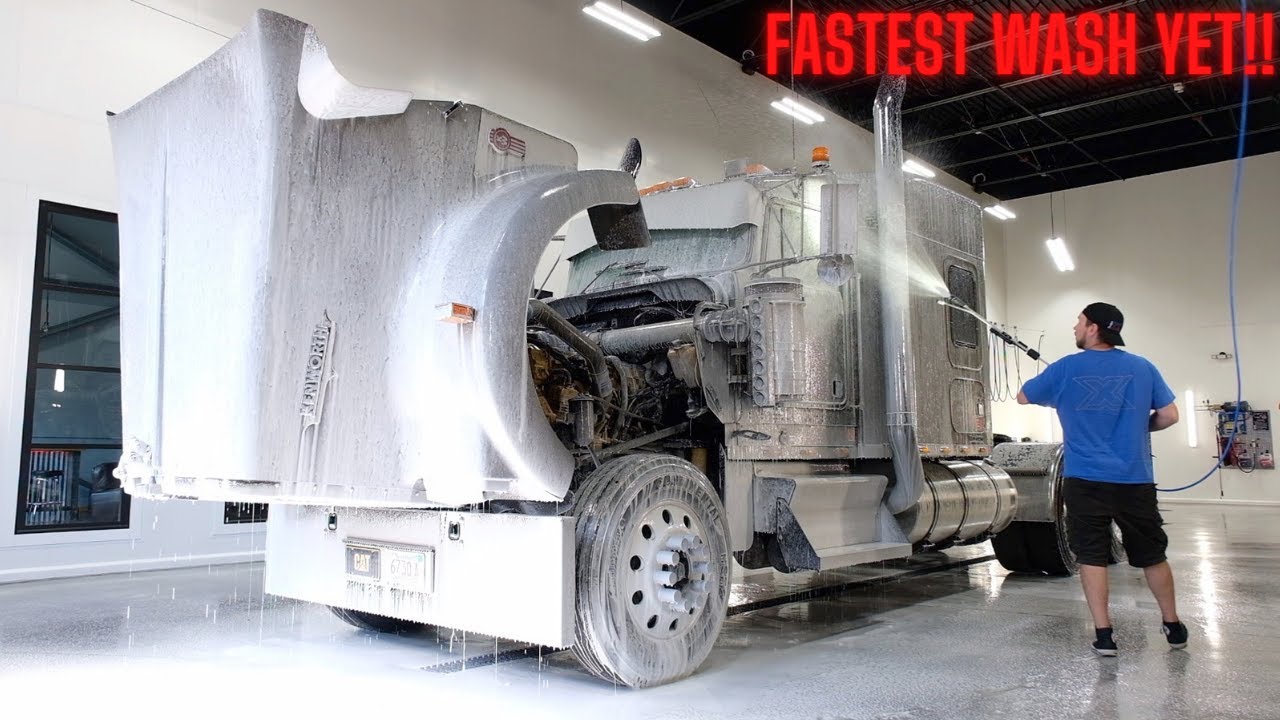 How Fast Can We Wash A Kenworth With Stars+Stripes?