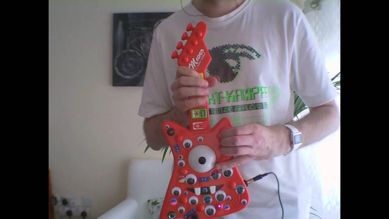 Circuit Bent Yo Gabba Gabba Muno Guitar by freeform delusion