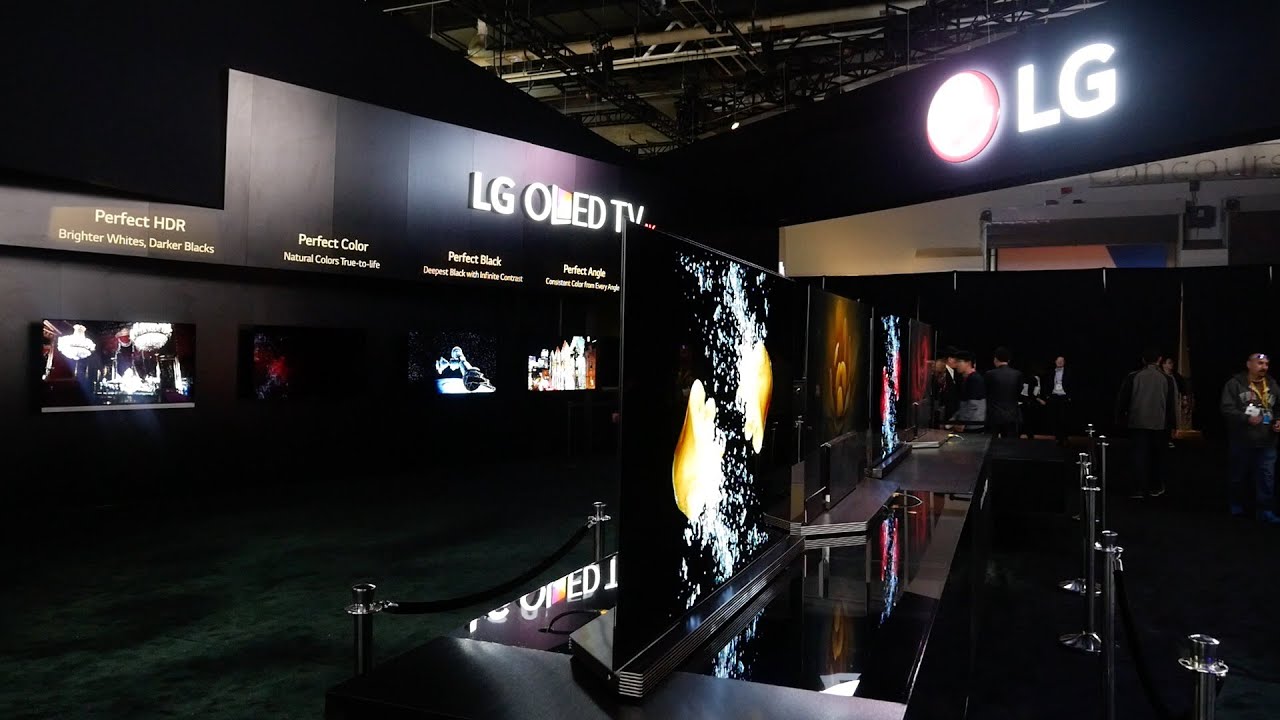 LG CES 2016 with 4K HDR OLED at the heart of their stand