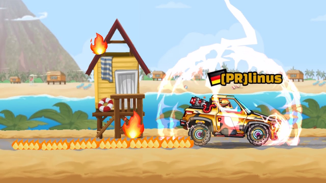 67153 METERS in BEACH!😯 ELECTRIC CAR - Hill Climb Racing 2