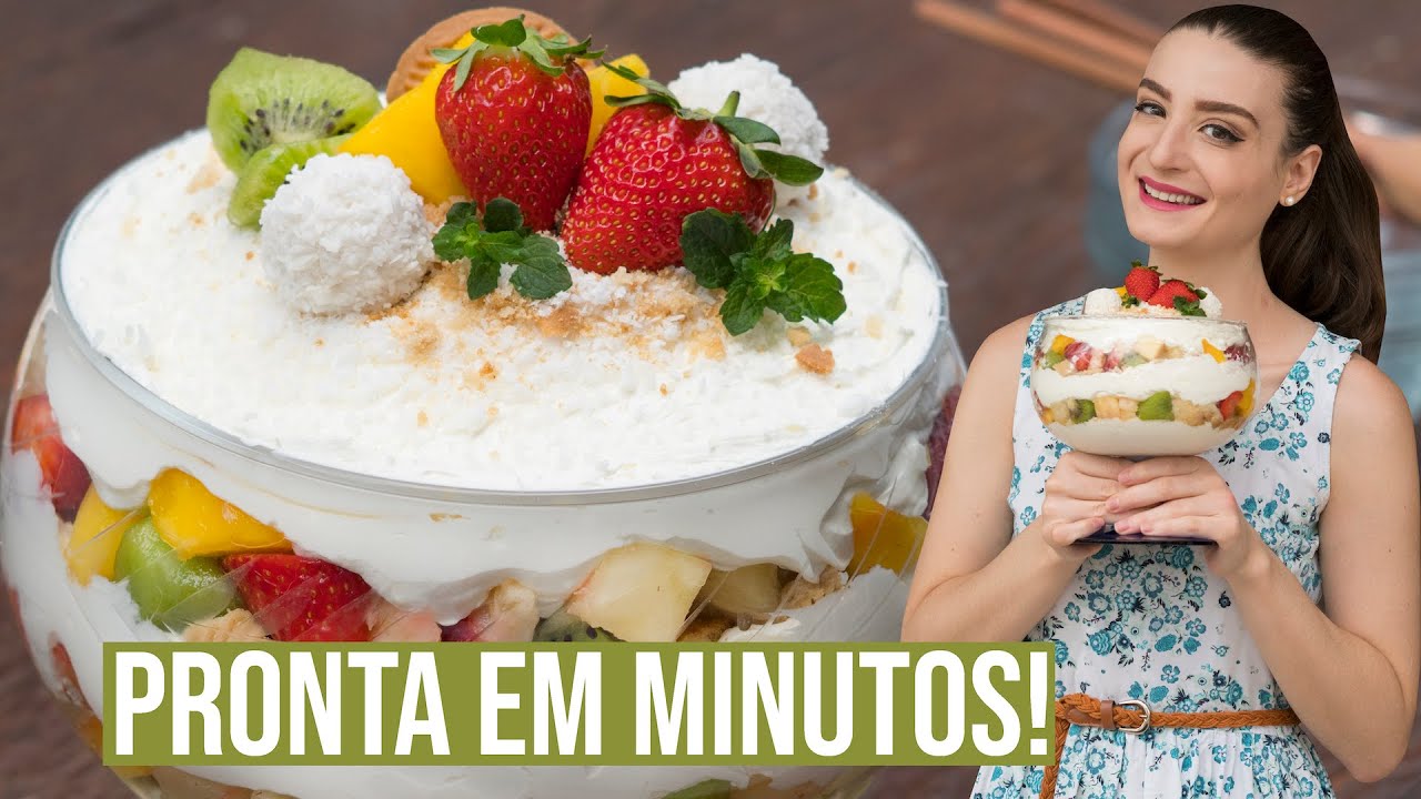 Pronto em 10 minutos: TAÇA DE ANO NOVO (Sobremesa Gelada) - Cozinha do Bom Gosto - Gabi Rossi