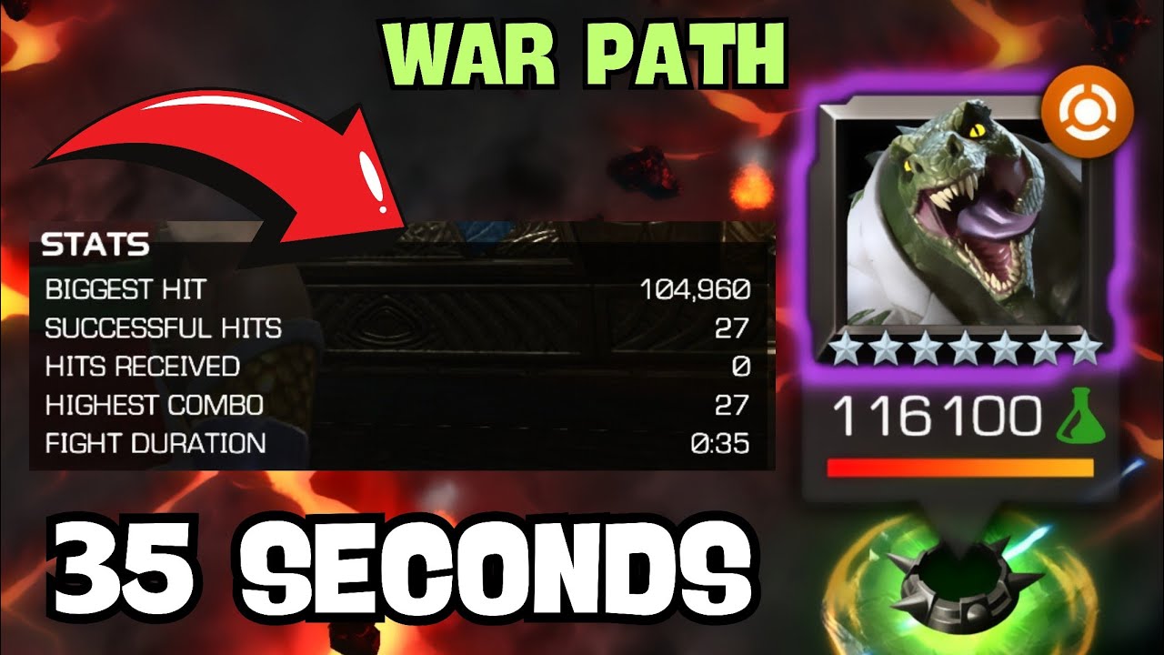 DESTROYED IN SECONDS 😵 - WAR PATH LIZARD SOLO | MCOC