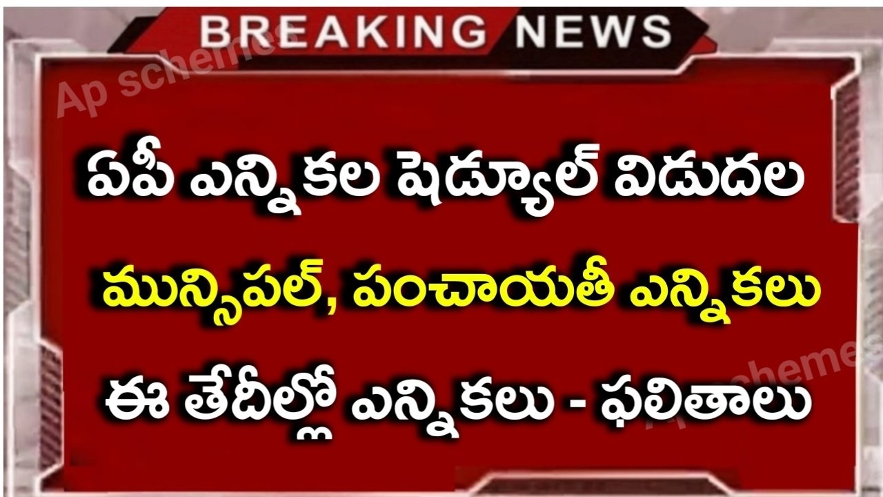 ఏపీ పంచాయతీ,మున్సిపల్ ఎన్నికల తేదీలు విడుదల|ap panchayath and municipal election schedule 2026|