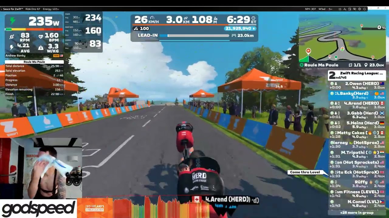 Zwift Racing League: Redline Rally - Open Amber League Div2 1/27 05:31 Roule Ma Poule   1 Laps 27 km