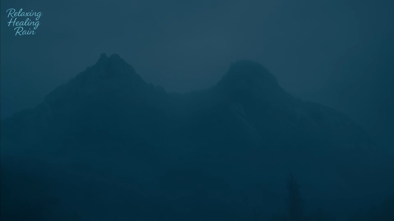 🎧Mountain Rain for Deep Sleep / 10 Min Rain Scene / Black Screen · 8 Hours