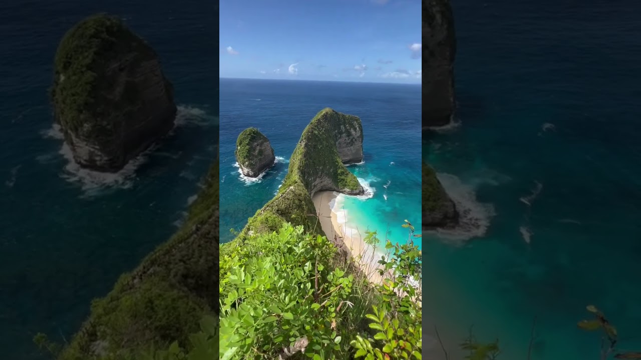 Kelingking beach, Bali🇮🇩 #indonesia #bali #nusapenida #kelingkingbeach #youtube #youtubeshorts