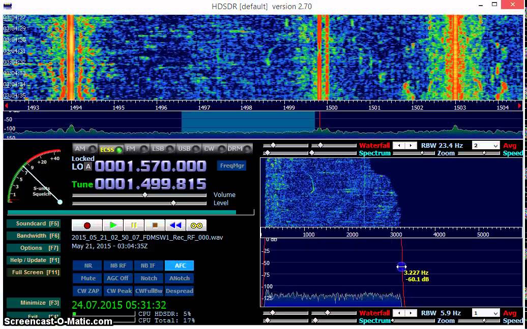 MW DX: Radio Santa Rosa 1500 kHz from Peru received in Germany on Elad FDM-S2