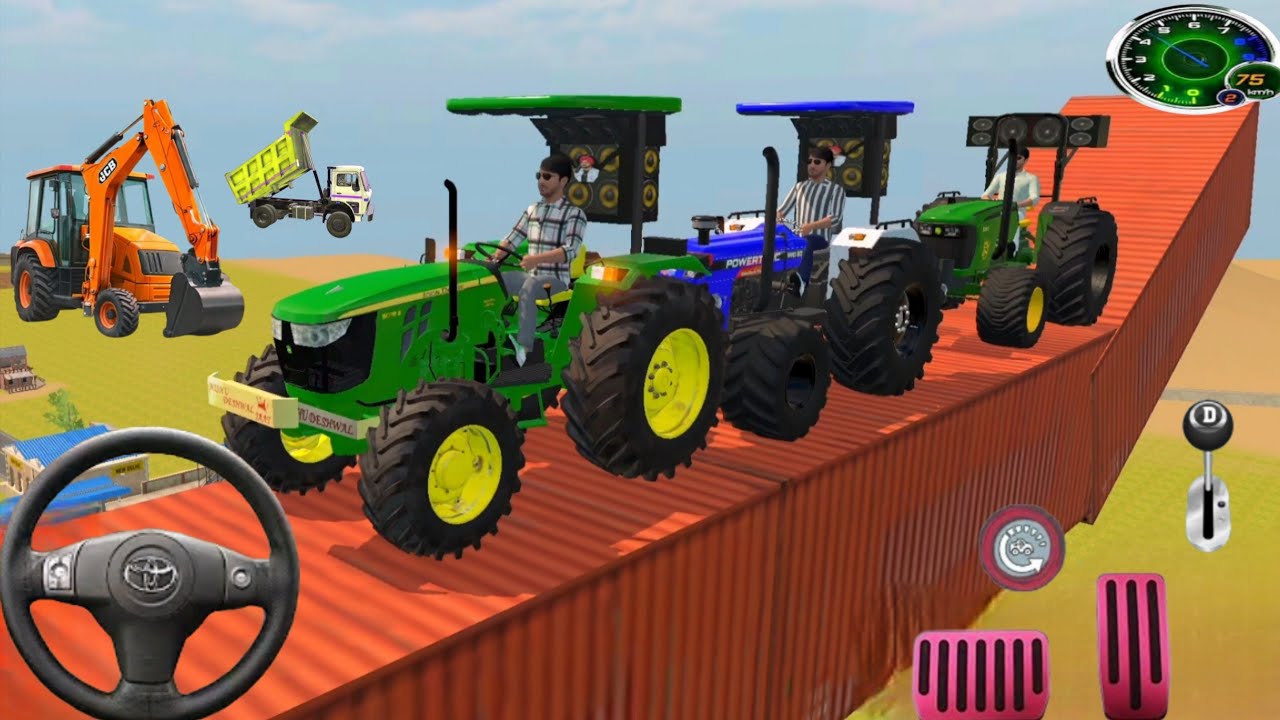 🛣️part 305 #india #3d #gaming  Tractors Loaded Inside Big Truck /: Heavy Loading Challenge in #truck