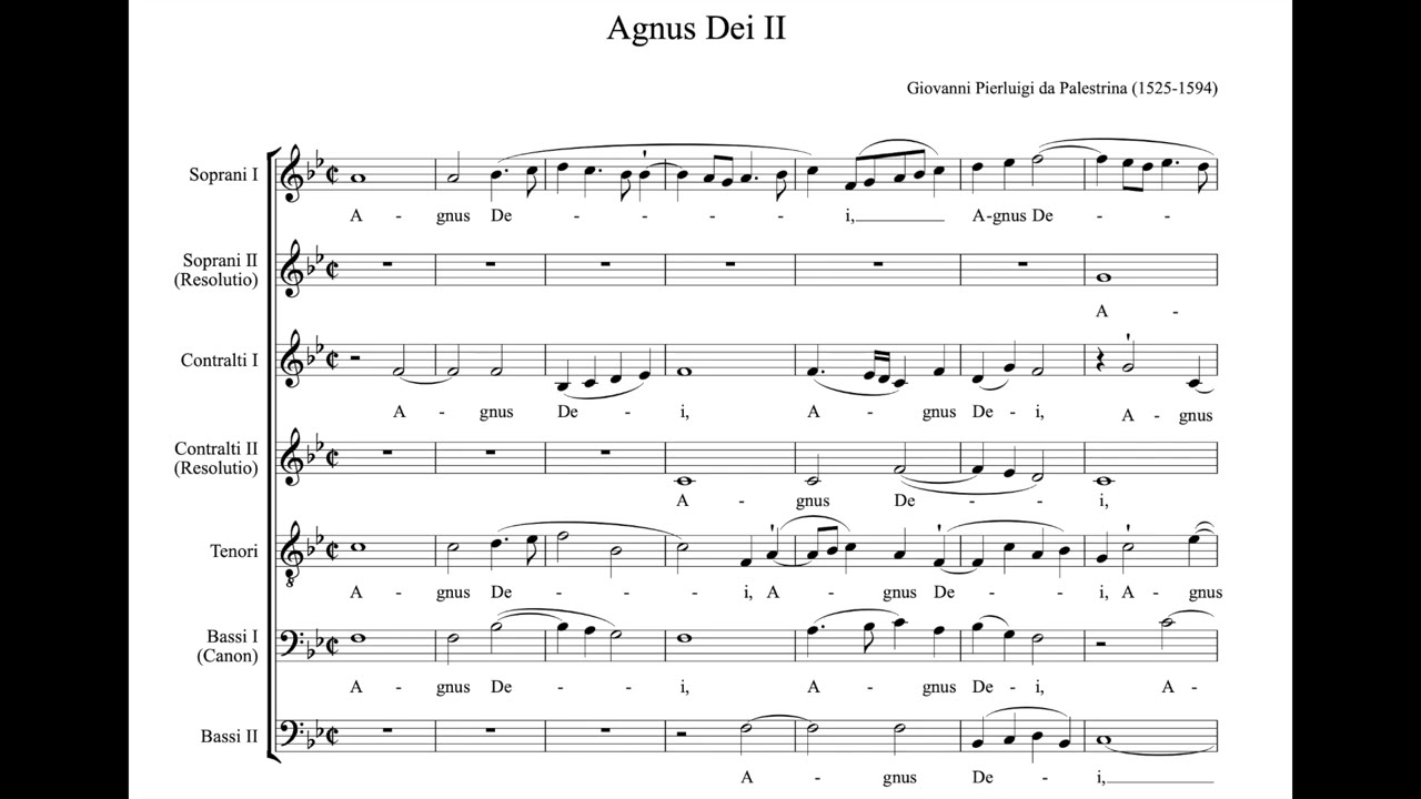 Giovanni Pierluigi da Palestrina - Missa Papae Marcelli - Agnus Dei II