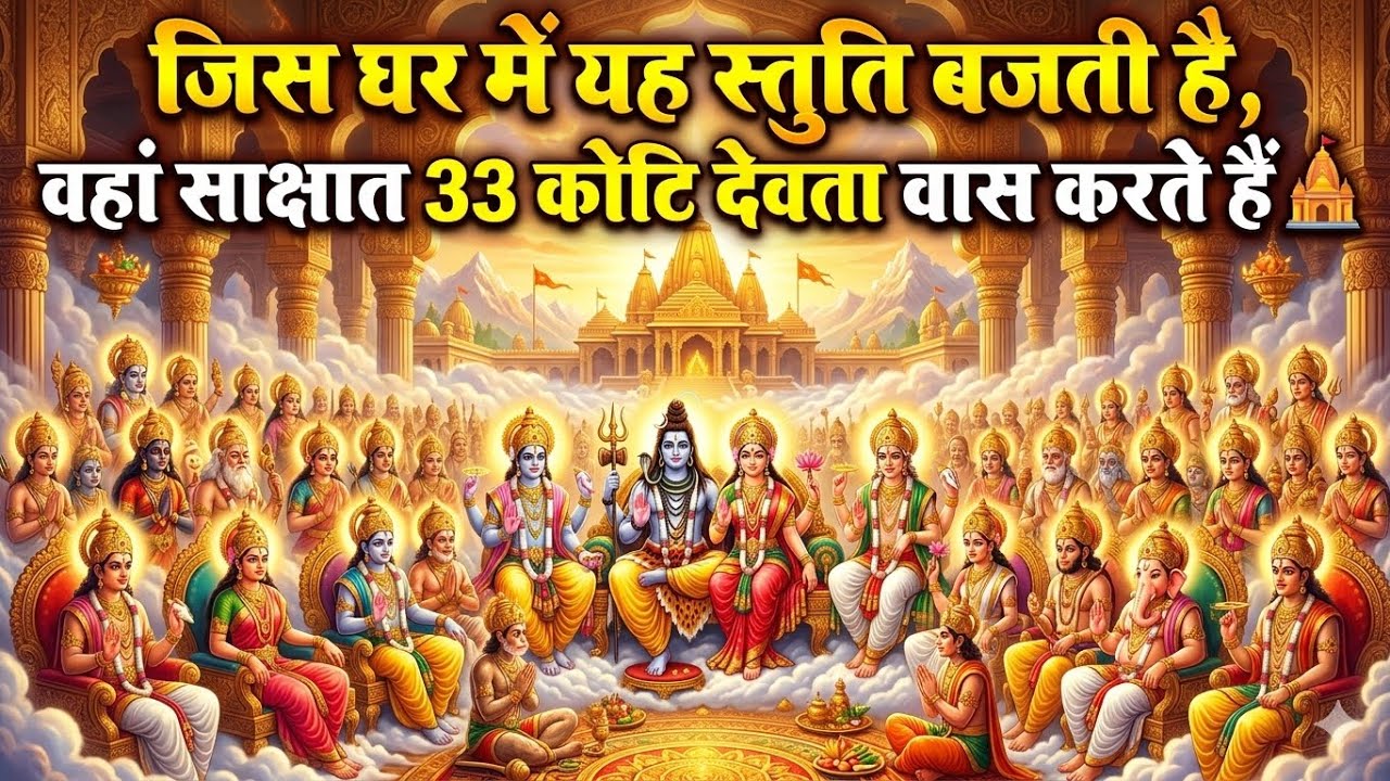 जिस घर में यह स्तुति बजती है, वहां साक्षात 33 कोटि देवता वास करते हैं 🛕 | Ghar Shanti Mantra