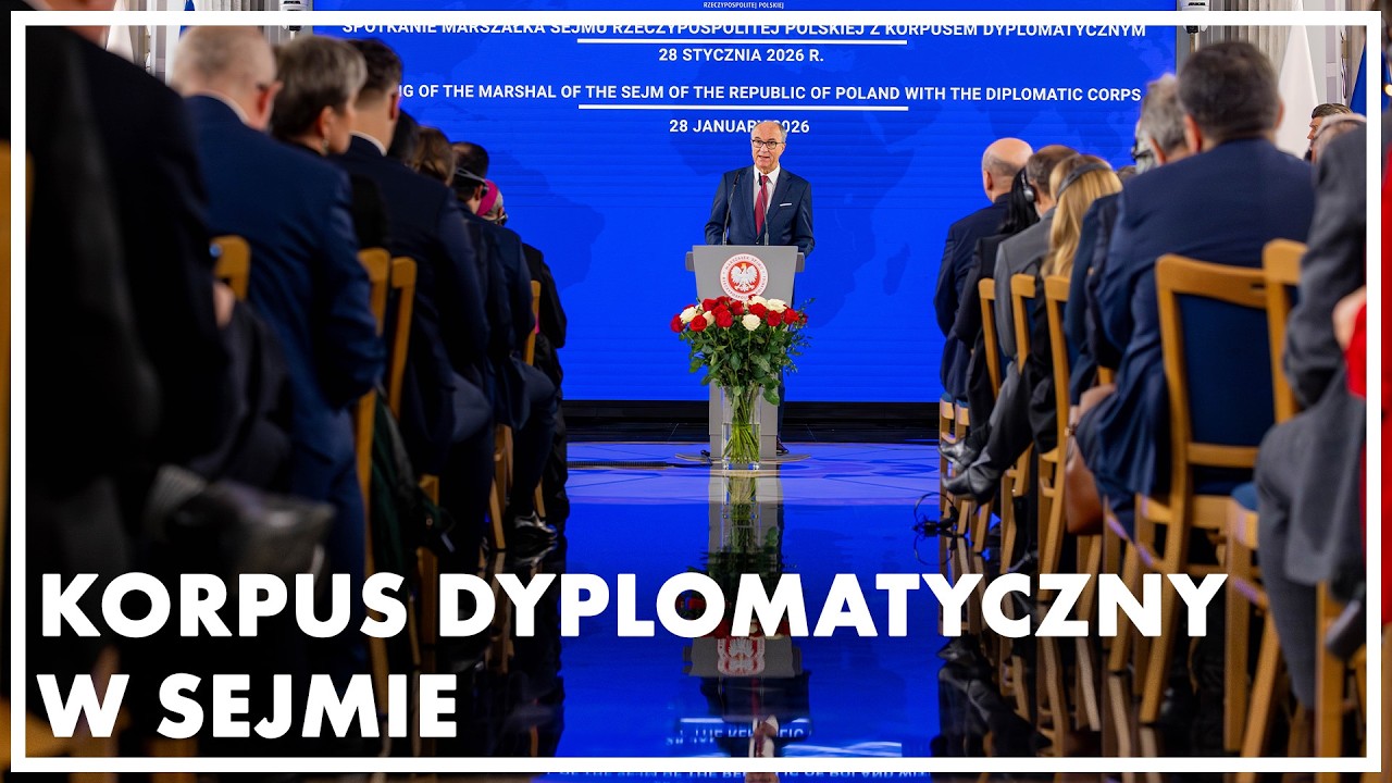 Spotkanie marszałka Sejmu Włodzimierza Czarzastego z korpusem dyplomatycznym.