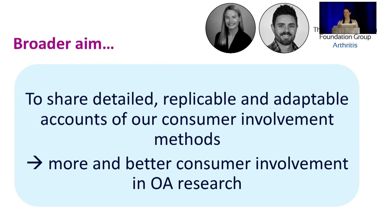 Working With Osteoarthritis Patients As Co-Researchers