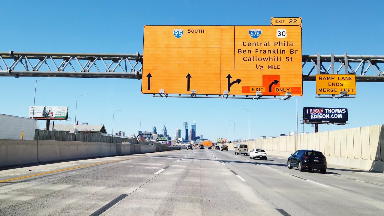 Interstate 95 south to Philadelphia, PA | Jct I-276 to Jct I-676