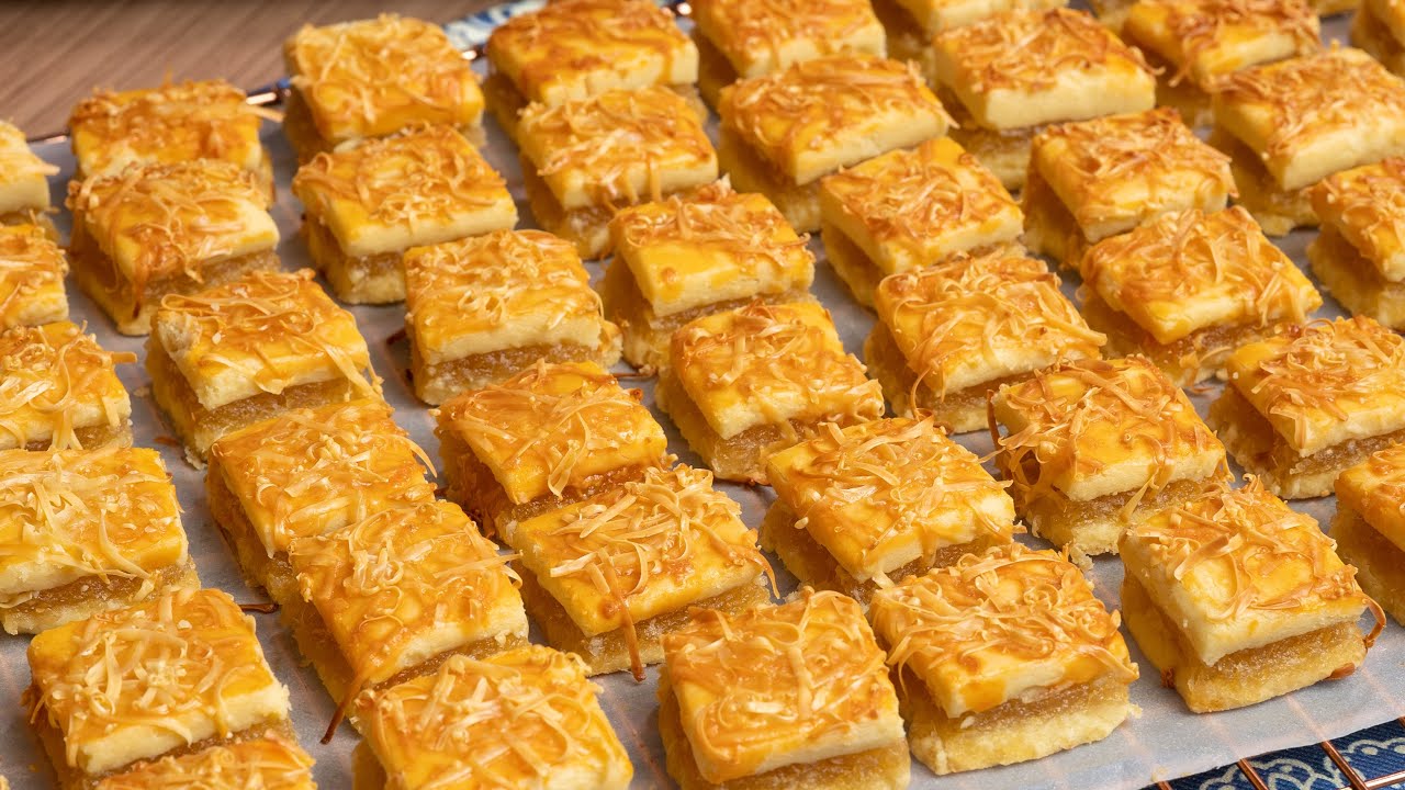 Tart Nenas Cheese Bar, Gebu dan rangup!