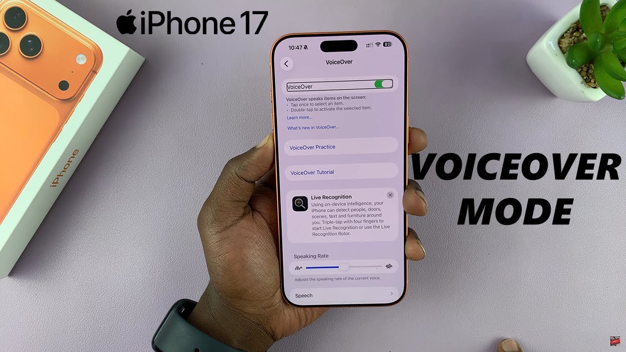 Как включить/отключить режим озвучивания на iPhone 17/17 Pro