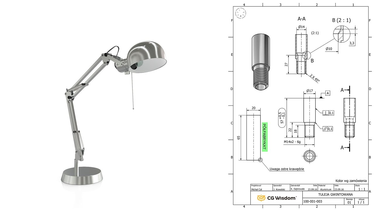 KURS INVENTOR OD PODSTAW - PRZYGOTOWANIE PROJEKTU LAMPKI - REKLAMA | CGWISDOM.PL