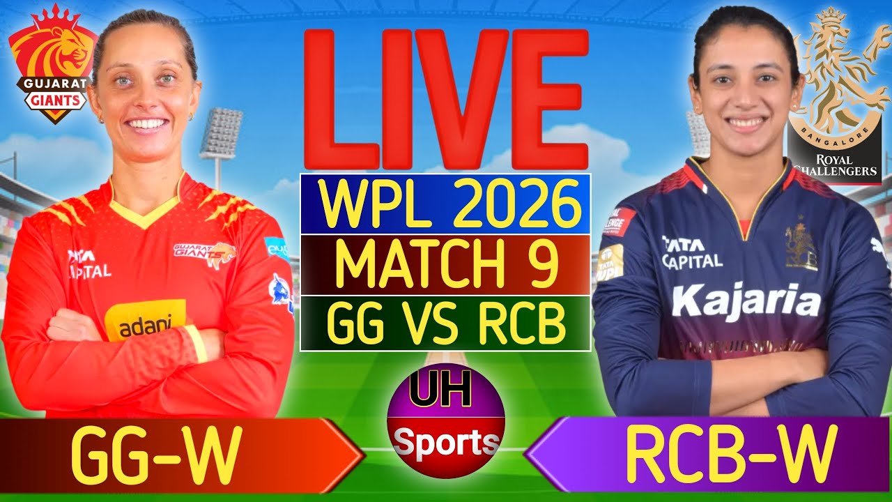 🔴 LIVE : RCB vs GG, 9th T20, WPL Live Match Today | Live Cricket Match Today Scores | RCB Bat