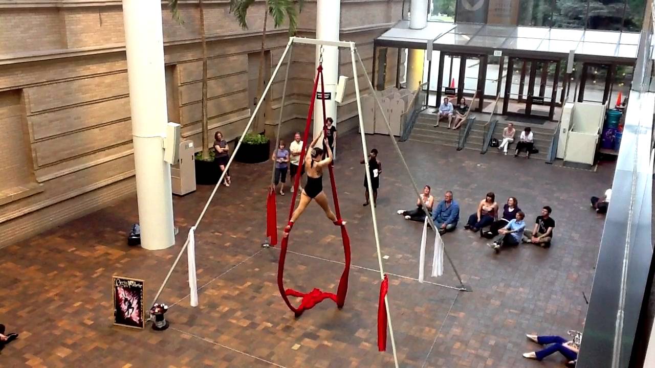 Aerial Fabirc performance at the Museum of Natural History in Denver