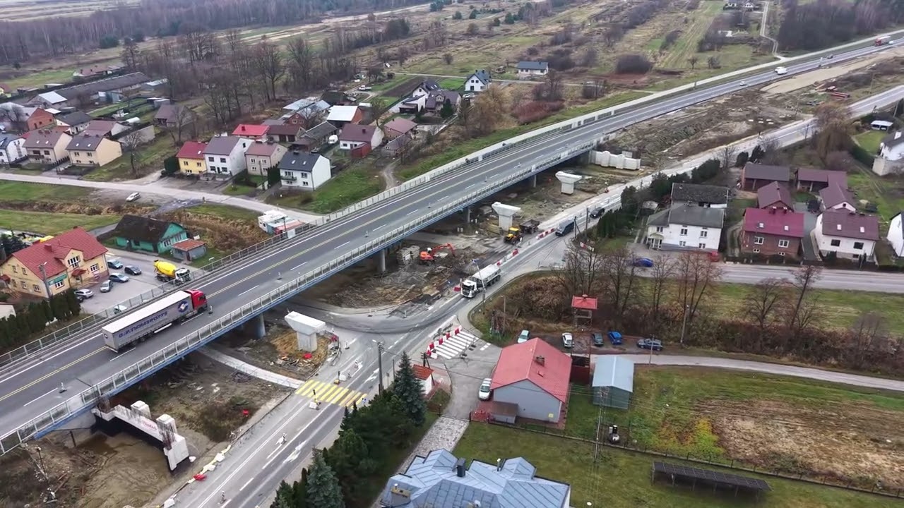 Droga S19 Sokołów Małopolski Północ – Jasionka – przelot dronem – listopad 2025