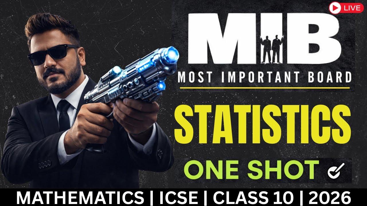 STATISTICS | ICSE Class 10 | Mathematics | Youtube Live | Yash Maheshwari | ICSE Empire