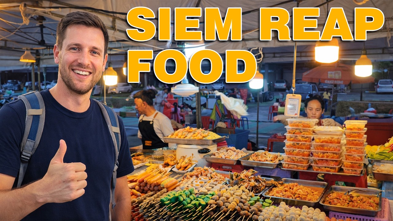 $0.25 Street Food in Siem Reap | Cheapest Khmer Snacks & Drinks