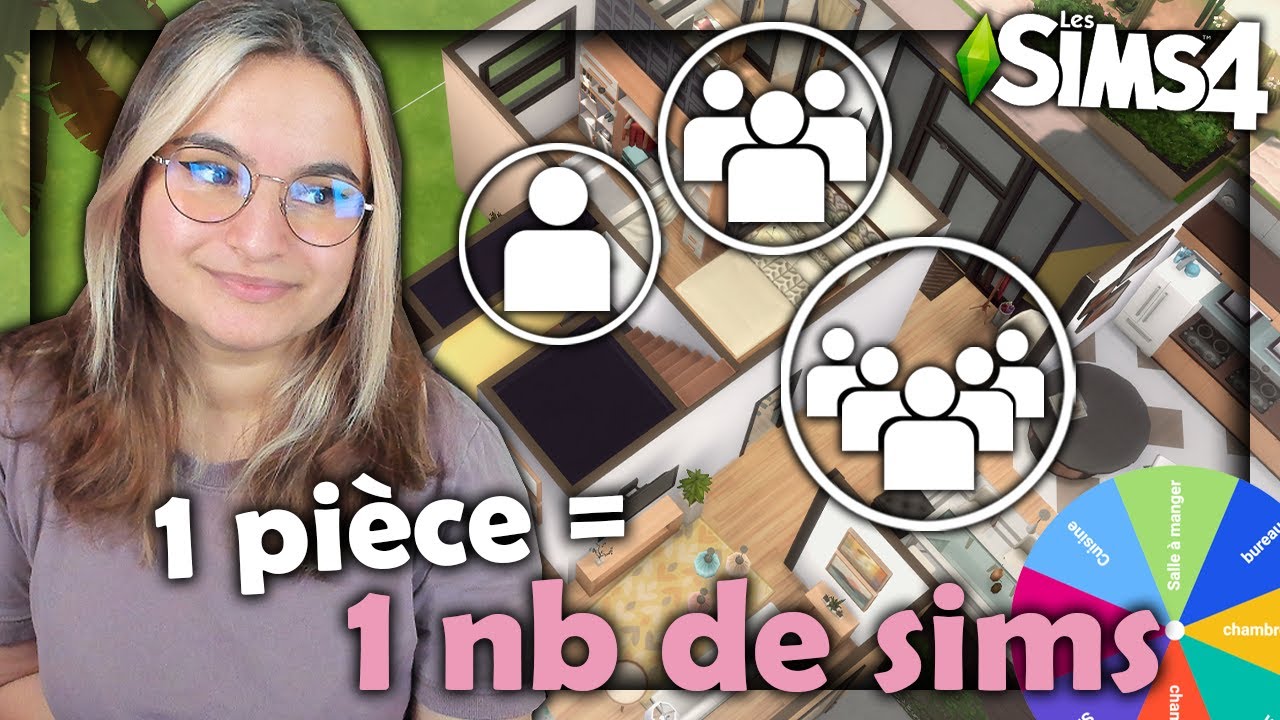 ☾ Challenge, 1 pièce = 1 nombre de sims - Sims 4 ☽