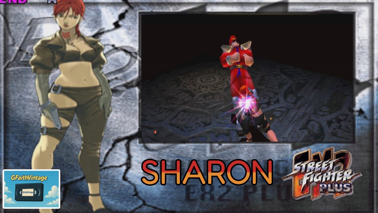 Play Street Fighter EX 2 Plus (PS 1) First Time - Sharon - Arcade Mode