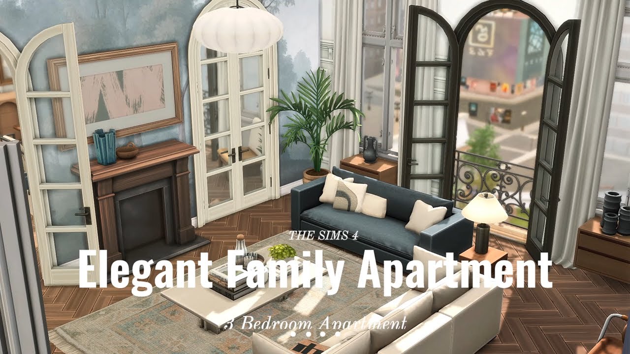 Элегантные семейные апартаменты | Ремонт трёхкомнатной квартиры | The Sims 4 Быстрая сборка